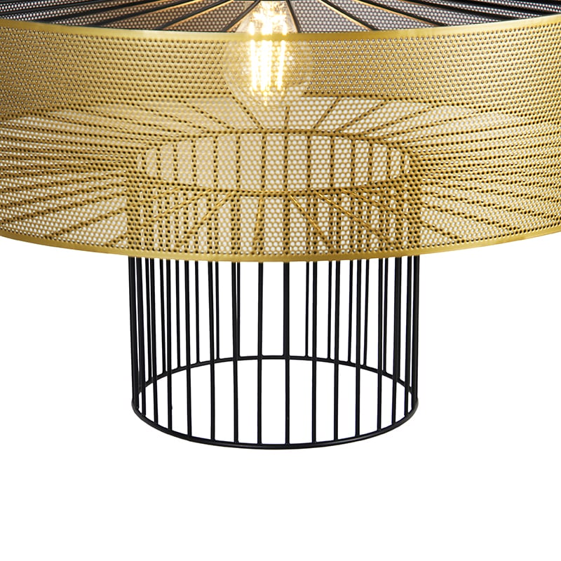 Design Pendant Light Gold with Black 50 cm - Tess