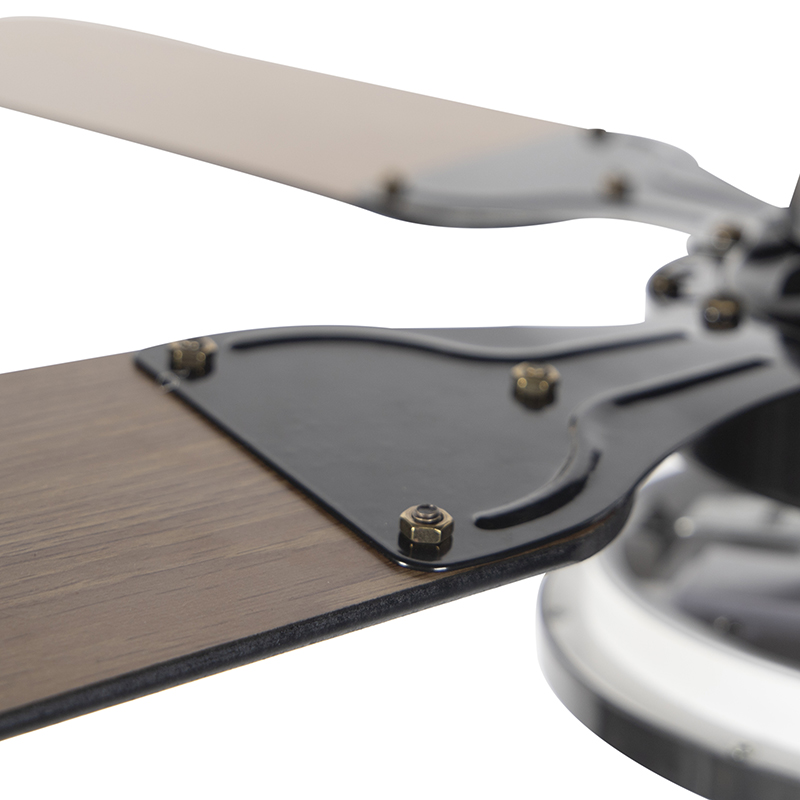 Ventilatore a soffitto nero con telecomando - Fanattic
