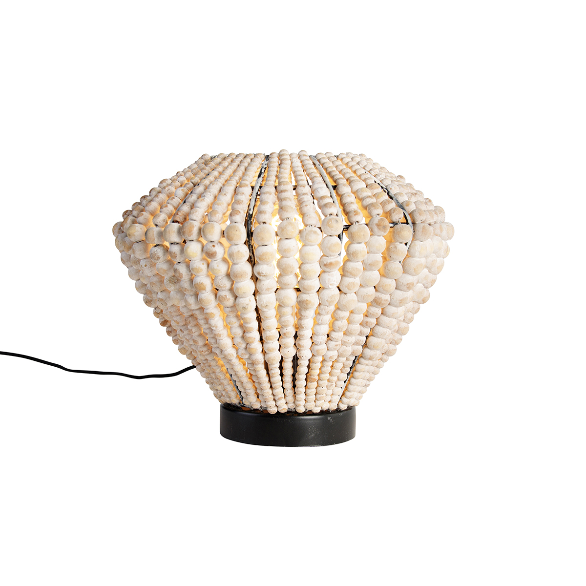 Oriental Table Lamp Beige with Beads - Moti