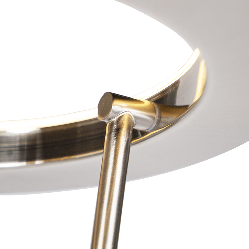 Lampadaire moderne en acier et verre avec bras de lecture LED - Divine