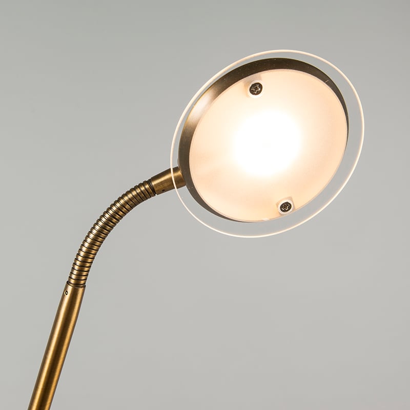 Lampadaire moderne bronze avec LED - Eva