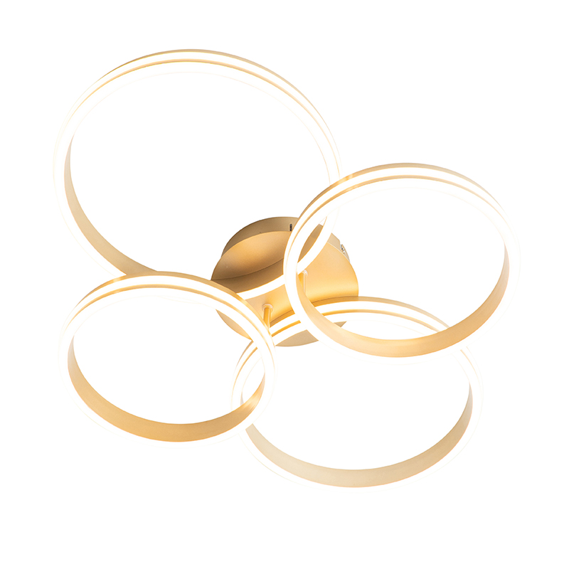 Ceiling Light Brass Incl. LED 3-Step Dimmable 4-Light - Navara