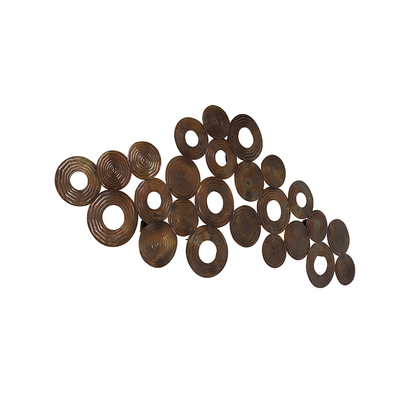 Lámpara de pared Art Deco cobre 138 cm - Circles