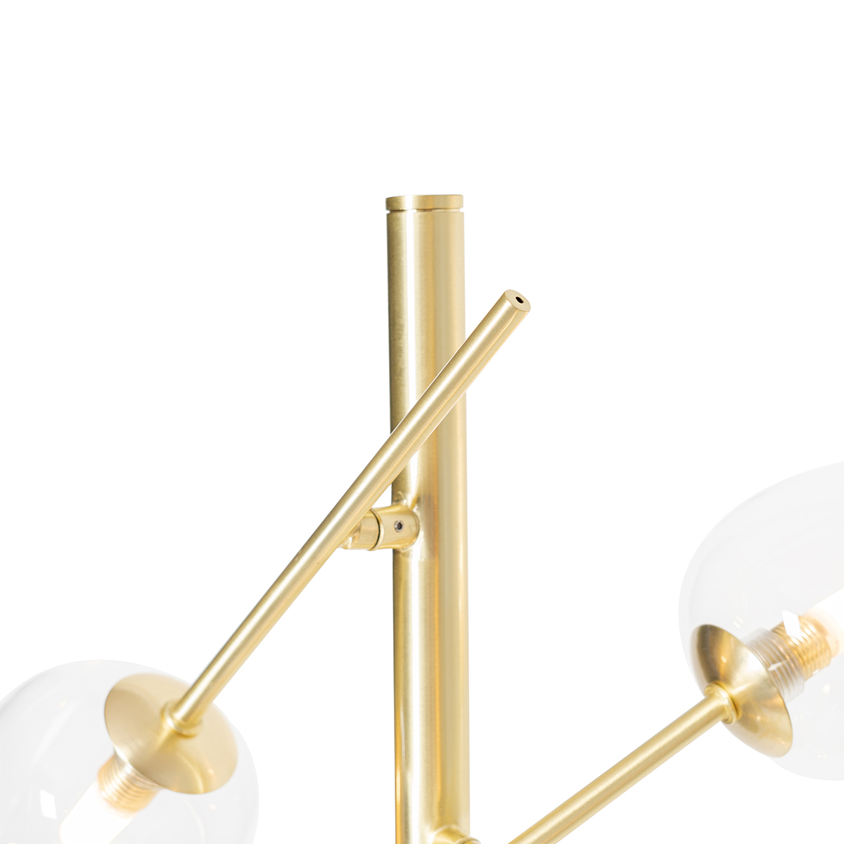 Lampadaire classique doré avec verre 5 lumières - Elien