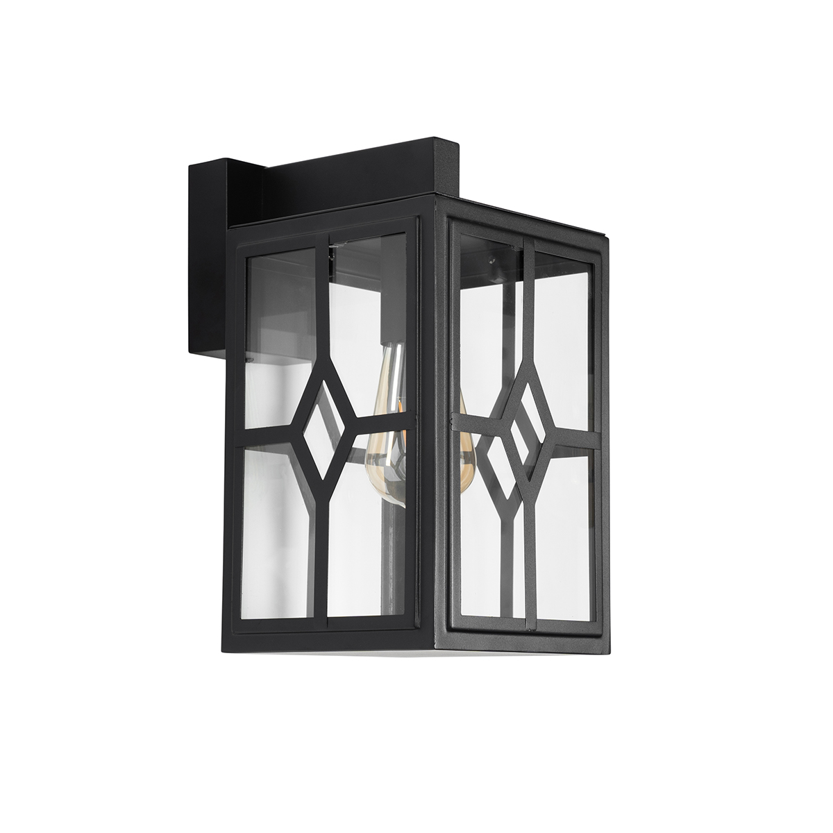 Lámpara de pared exterior clásica negra IP44 - Dover
