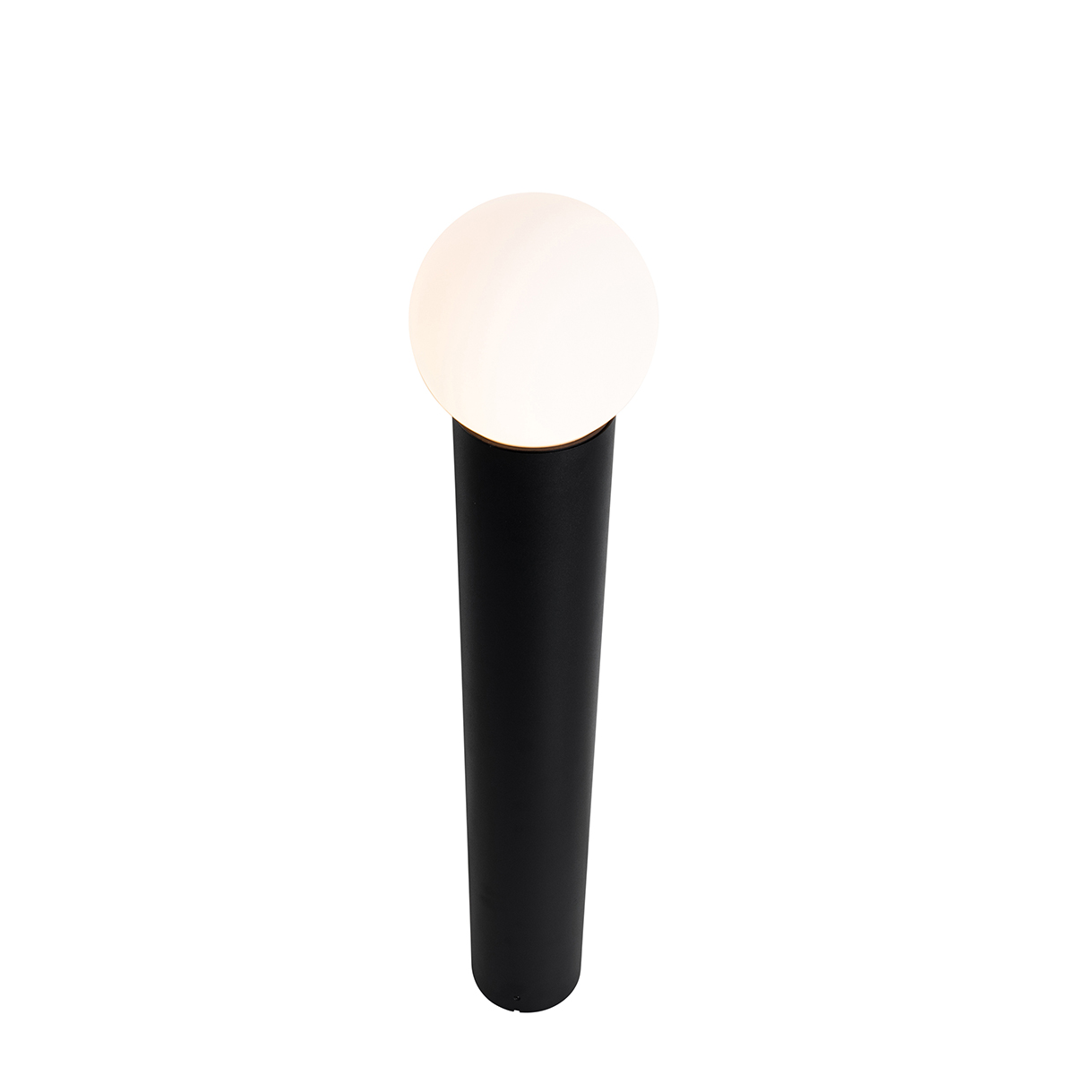 Standing Outdoor Lamp Black with Opal Glass 80 cm IP44 - Huma