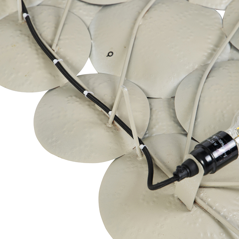 Lampada da parete decorativa orientale oro con bianco 2 luci - Hikina