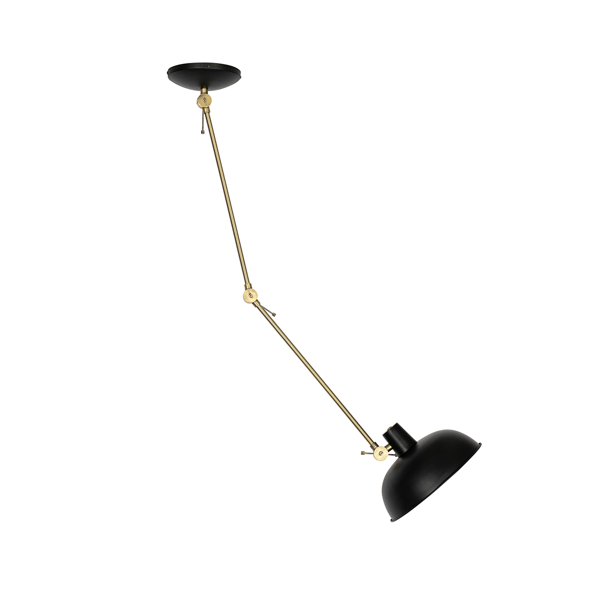 Retro Ceiling Light Black with Bronze - Milou