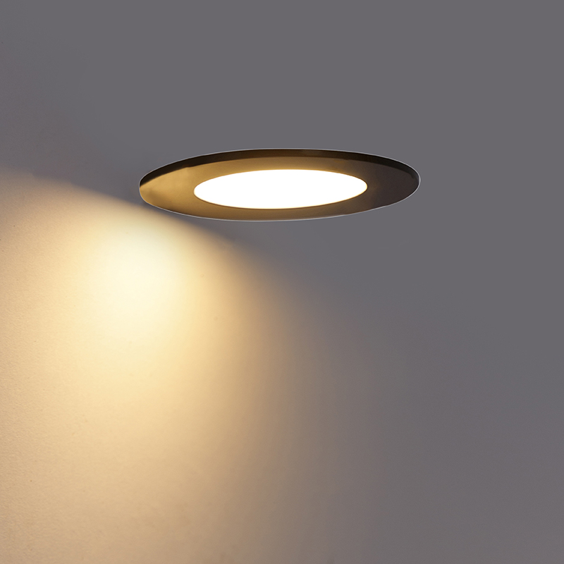 Moderne Einbauleuchte schwarz inkl. LED 3-stufig dimmbar IP65 - Blanca