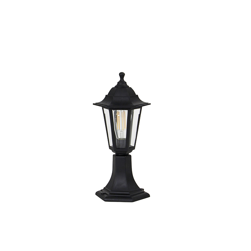 Lampada da terra classica per esterni nera 42,2 cm IP44 - New Haven