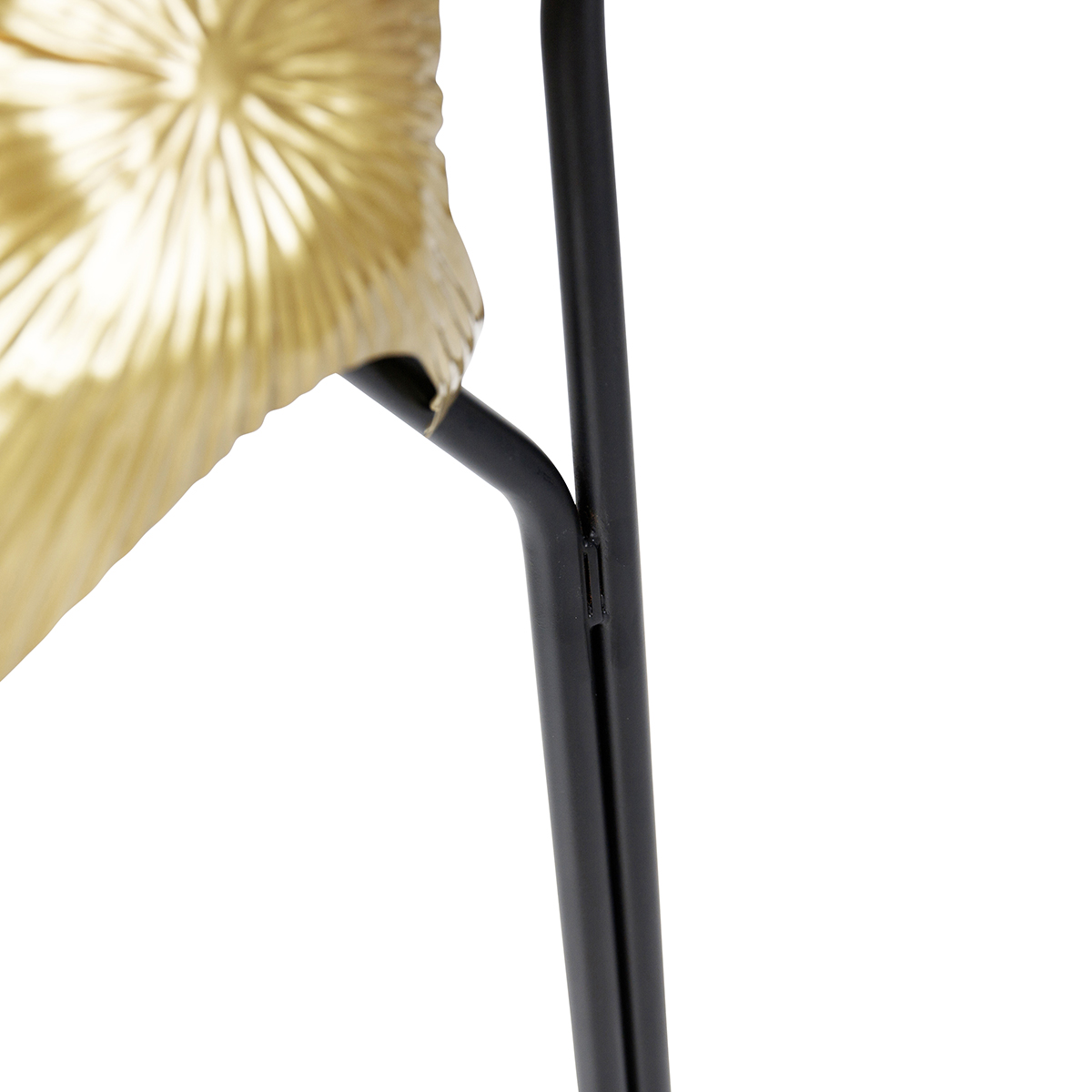 Oriental Floor Lamp Brass with Black 2-Light - Louka