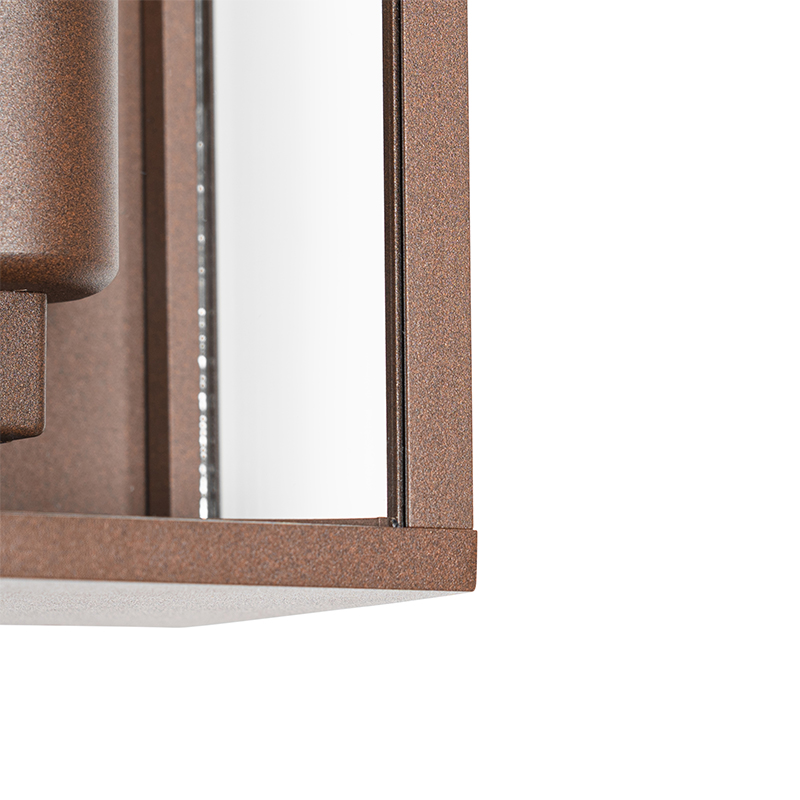 Industrielle Wandleuchte rostbraun 26 cm IP44 - Charlois