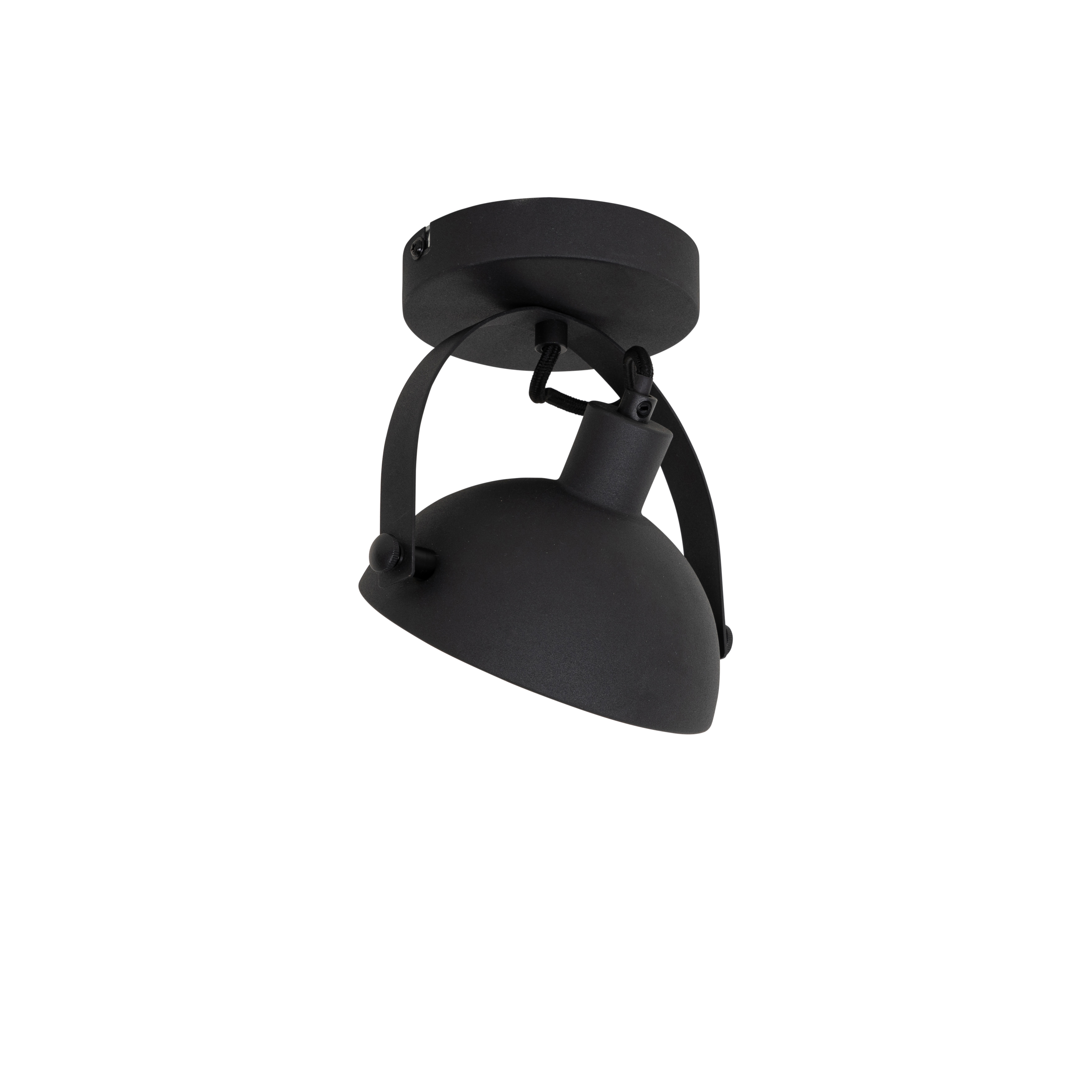 Plafoniera industriale nera con oro 15 cm regolabile - Magnax