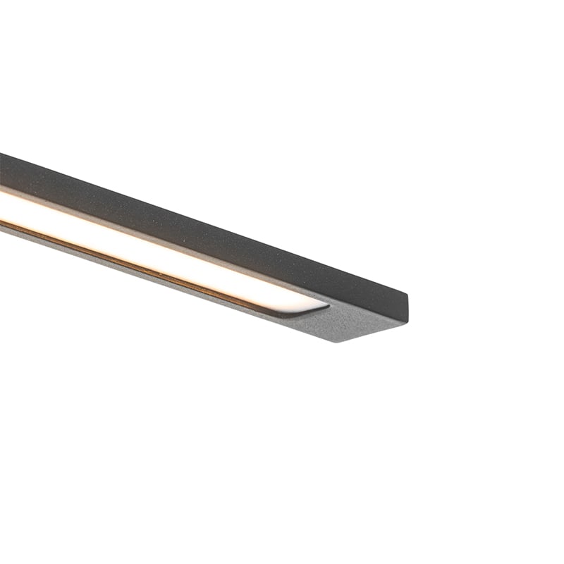 Applique murale moderne noire 41,5 cm avec LED IP44 - Jerre