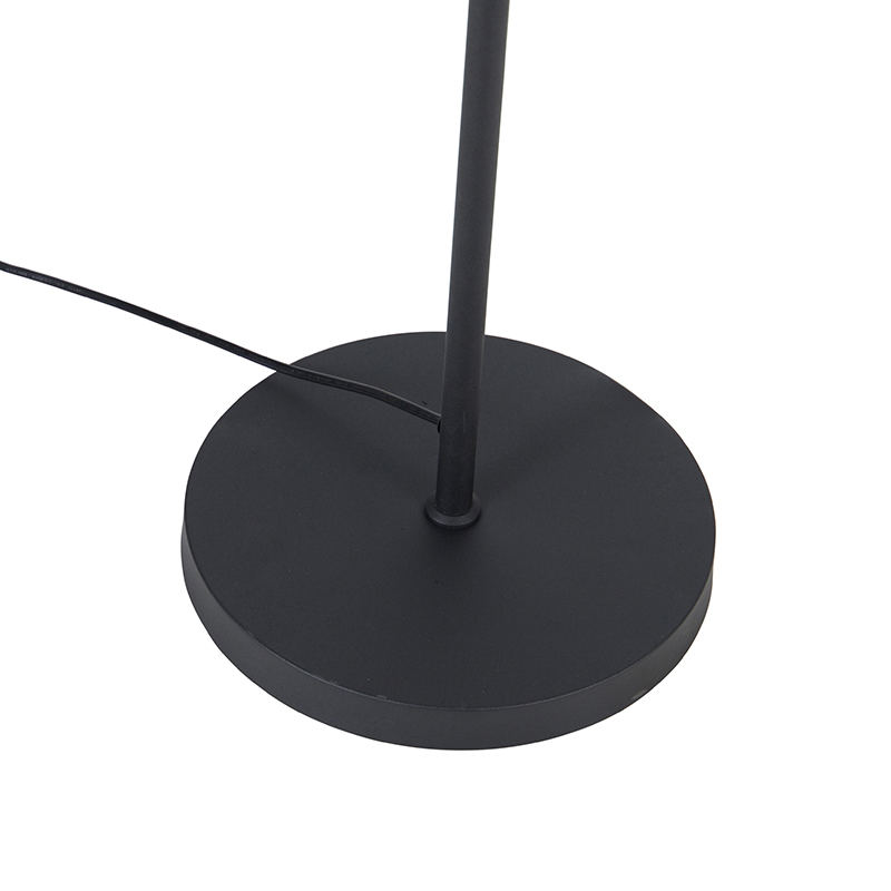 Lampada da terra moderna nera LED braccio lettura - CHALA