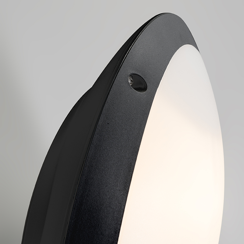 QAZQA Moderno Aplique negro IP65 ajustable - REMI Plástico Ovalada