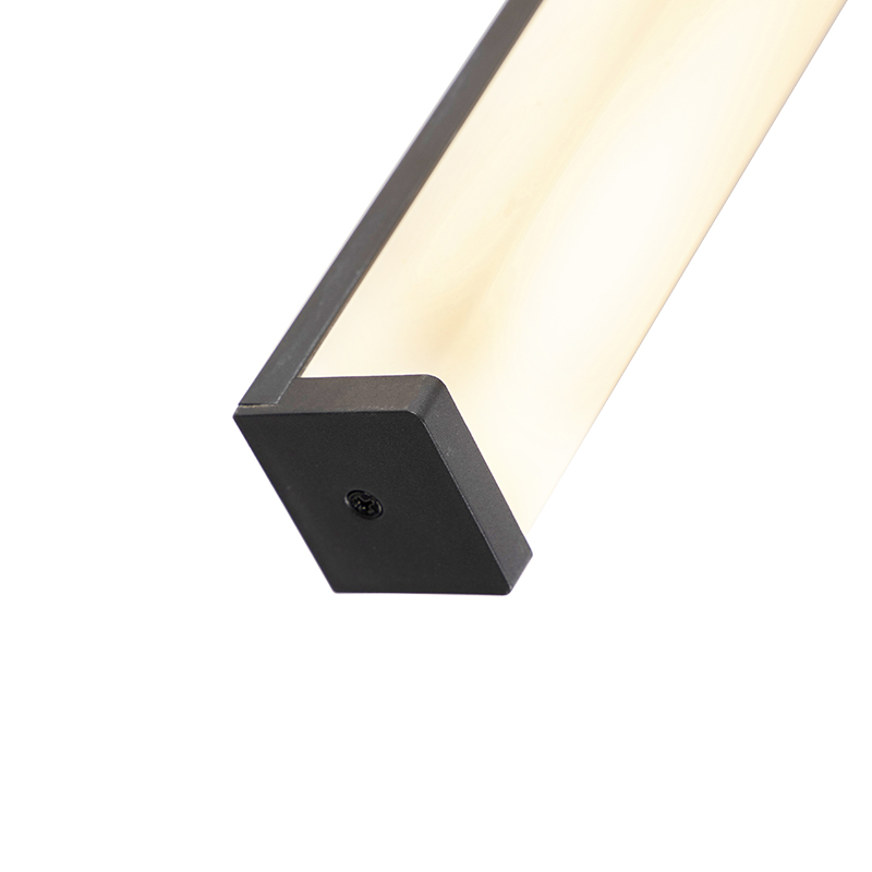 Applique murale de salle de bain moderne noire 62 cm IP44 - Cascada
