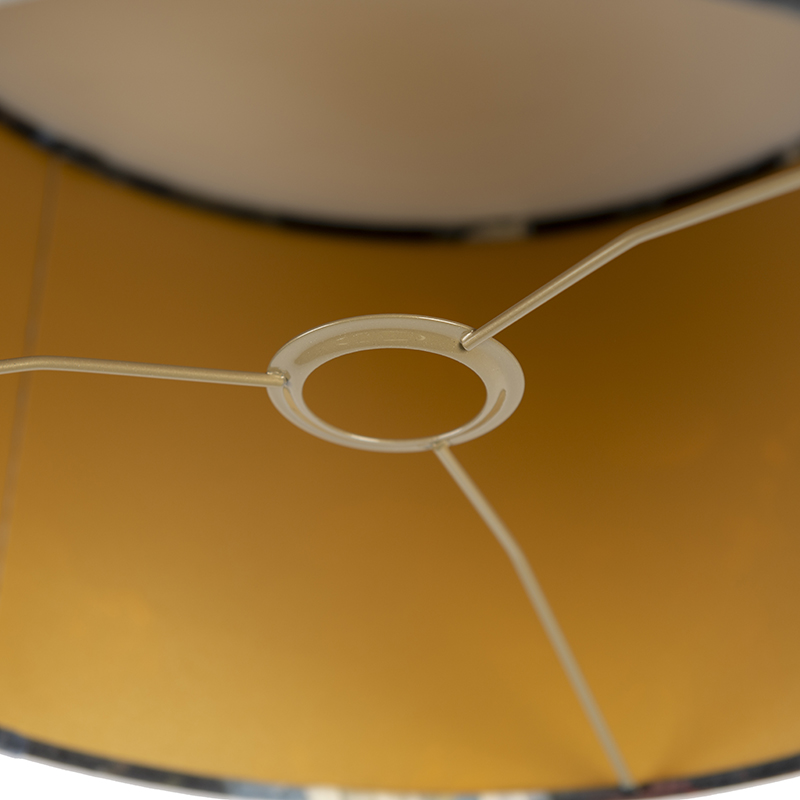 Paralume in velluto con design floreale 35/35/20 interno oro