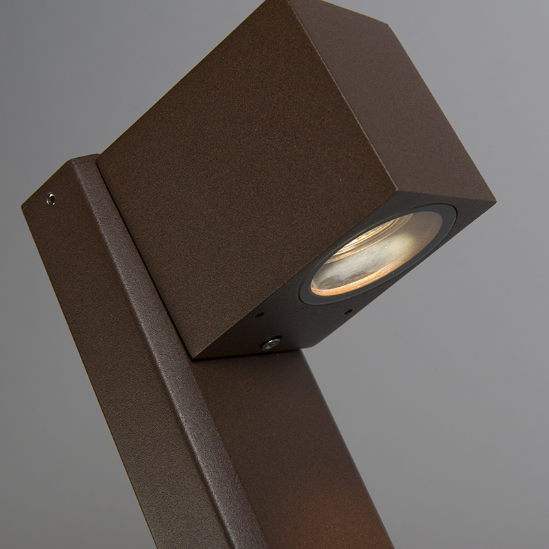 Lampada da esterno intelligente in piedi marrone ruggine 65 cm IP44 con Wifi GU10 - Baleno