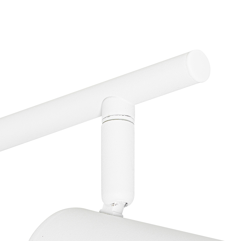 Plafón moderno blanco 5 luces regulables cuadrado - Jeana