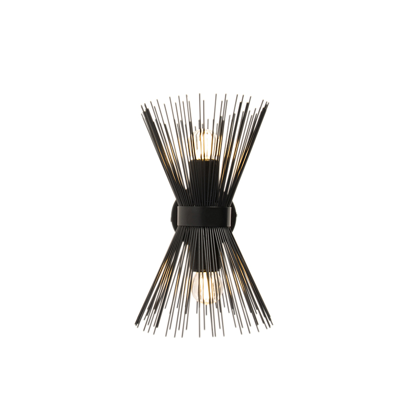 Aplique Art Deco negro 2 luces - Broom
