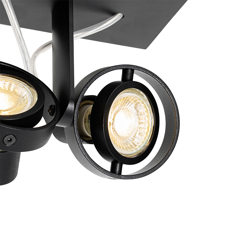Faretto moderno nero 2 luci - Master 50