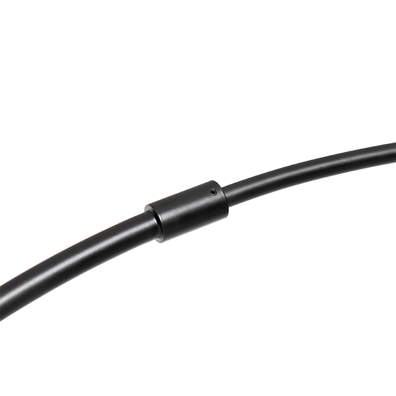 Lampada ad arco Smart nera con vetro oro e fumé incl. WiFi G95 - Zuzanna