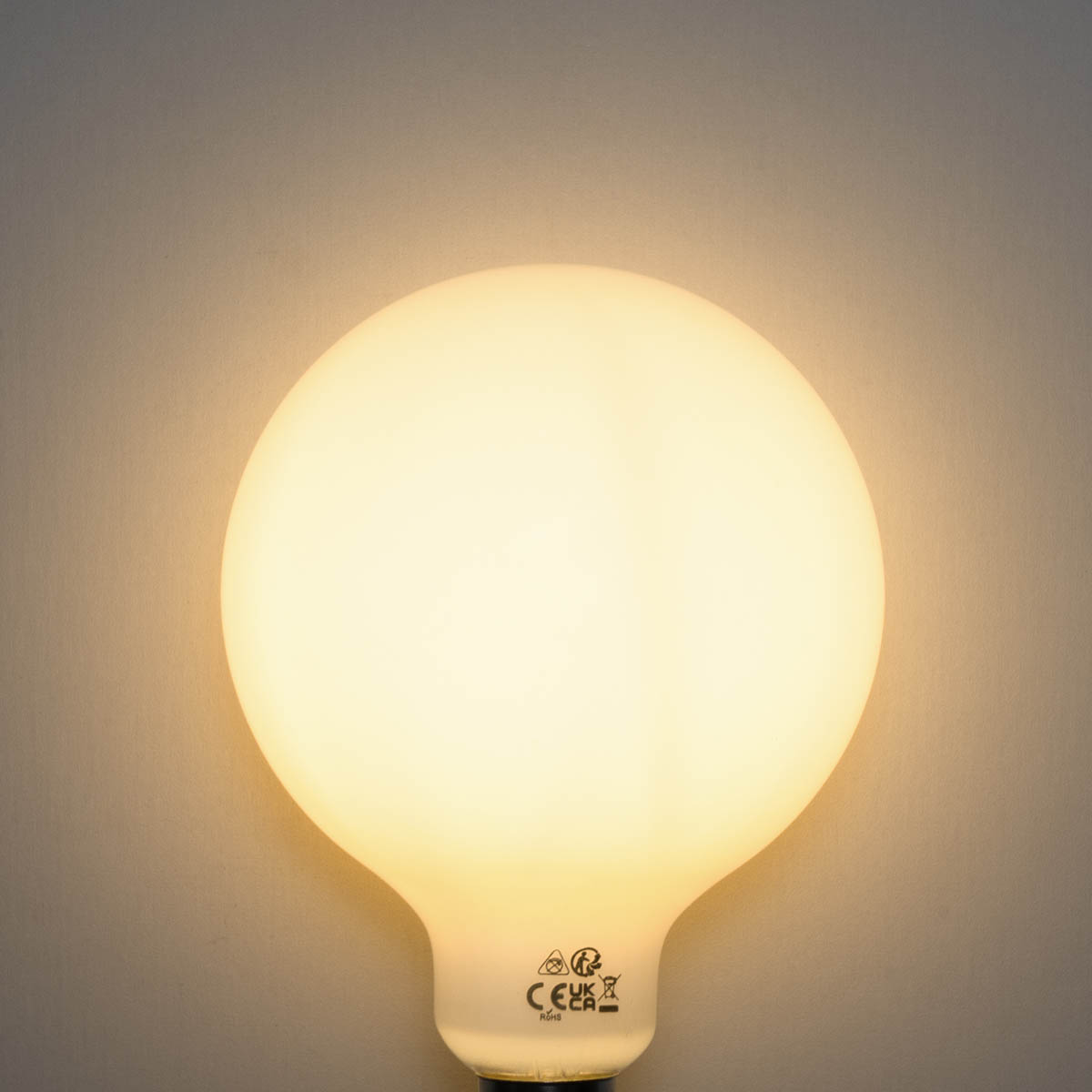 Set of 5 E27 Dimmable LED Bulbs Opal G125 5W 450 lm 2700K