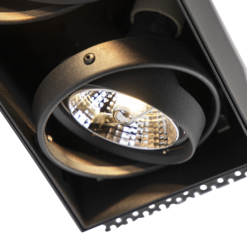 Smart Recessed Spotlight Black Trimless 2-Lights Incl. 2 Wifi GU10 70mm - Oneon