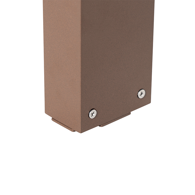 Lampe d'extérieur sur pied brun rouille 50 cm avec LED 2 lumières IP44 - Esmee