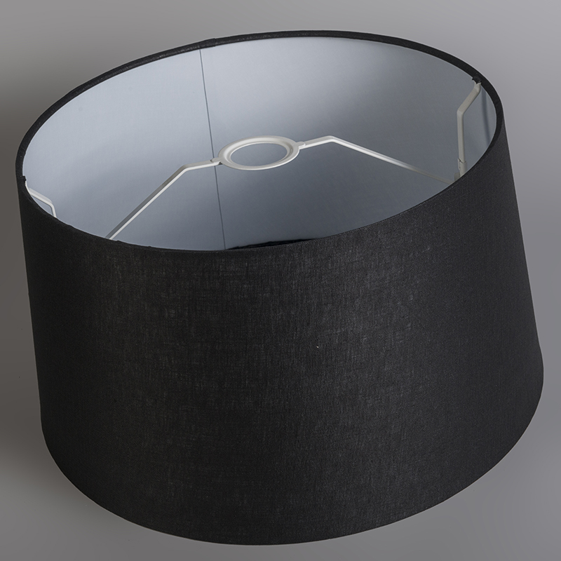Lámpara colgante moderna blanca con pantalla 45 cm negra - Combi 1