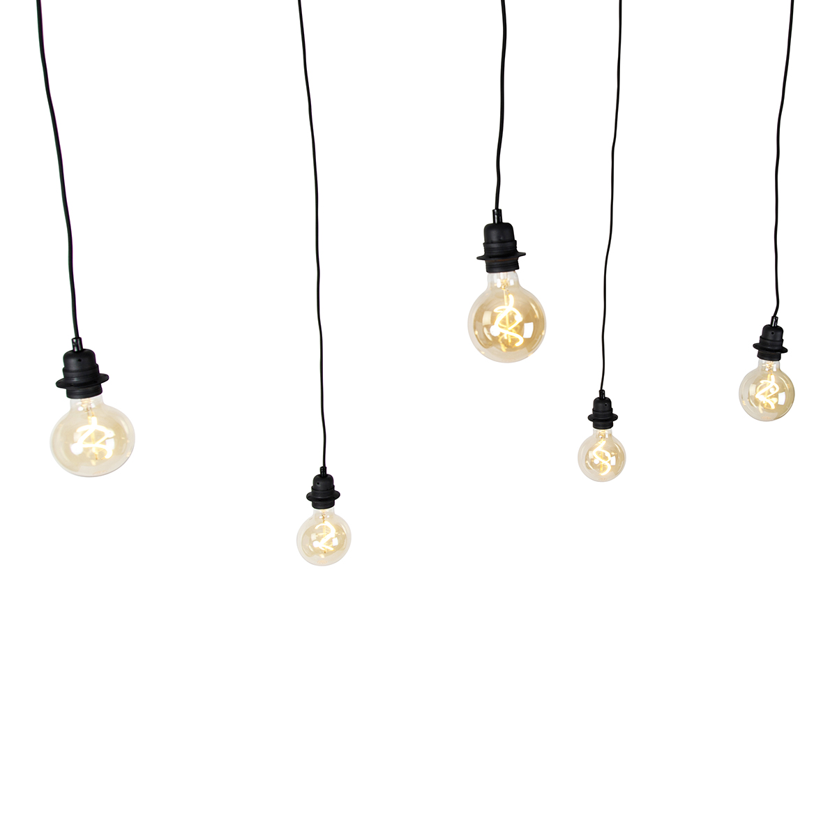 Industrial Pendant Light Black 5-Light - Cava