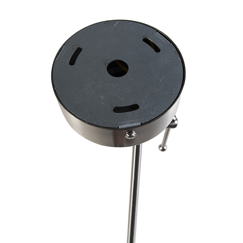Lámpara colgante de acero con pantalla de lino color topo 35 cm - Blitz