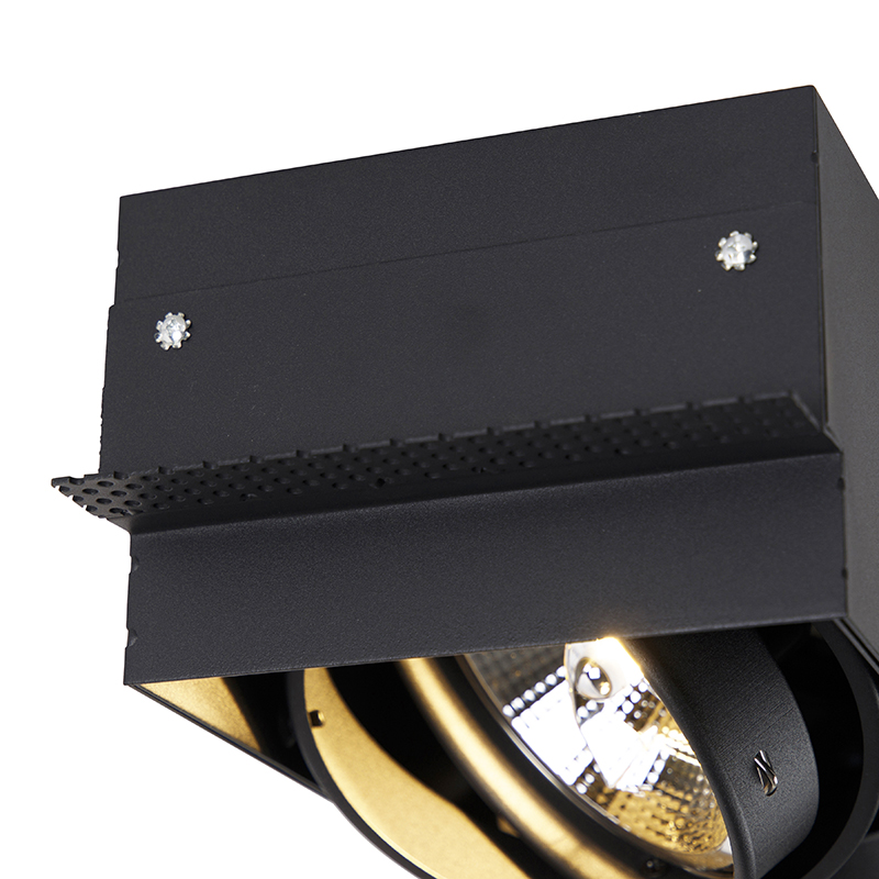 Smart Recessed Spotlight Black Trimless 2-Lights Incl. 2 Wifi GU10 111mm - Oneon