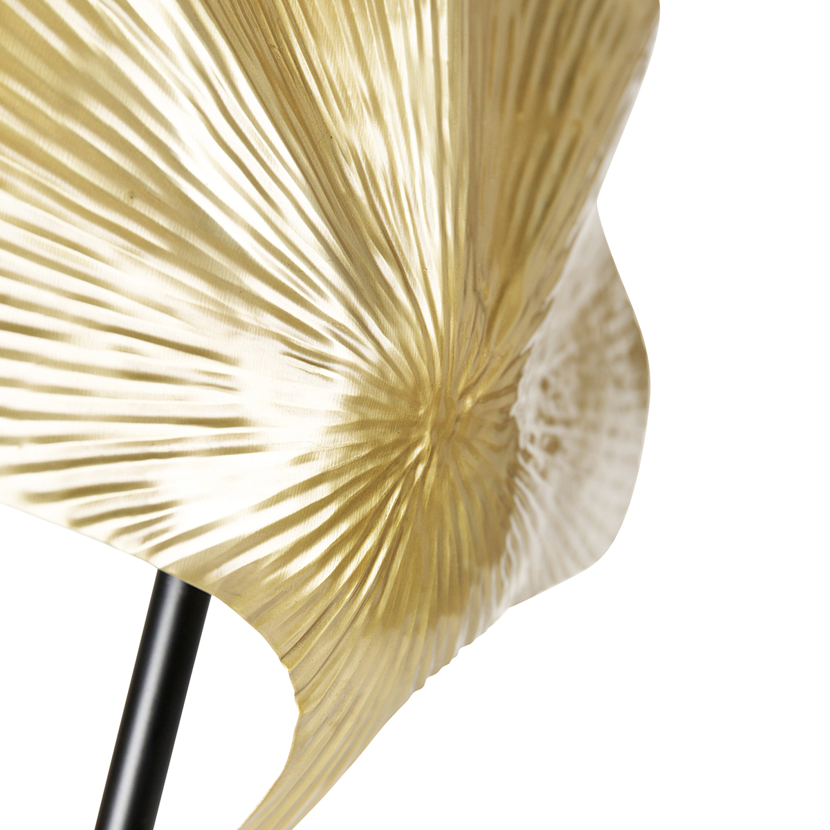 Oriental Floor Lamp Brass with Black 2-Light - Louka