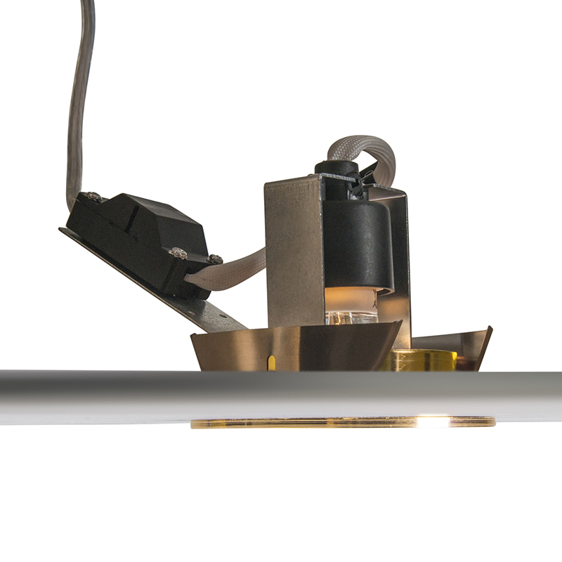 Set of 10 recessed spots gold tiltable - Cisco