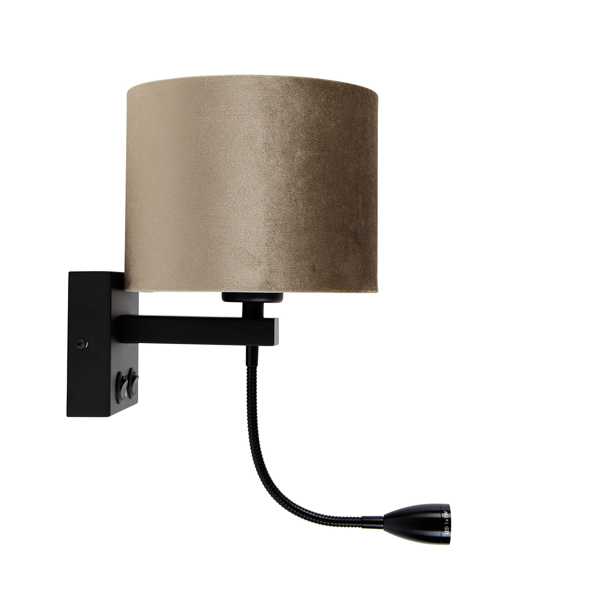 QAZQA Brescia Combi - Applique Murale Avec Lampe De Lecture Brescia Combi 49675189