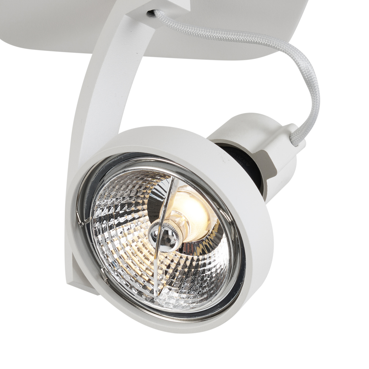 Foco de techo de diseño blanco GU10 70mm giratorio e inclinable - Vo