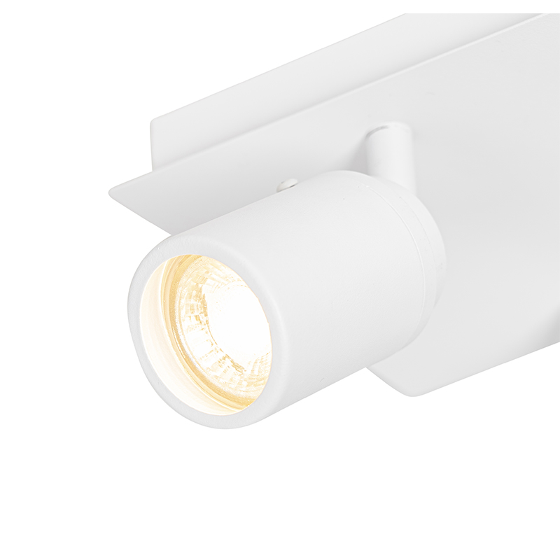 Foco moderno de baño blanco cuadrado 2-luces IP44 - Ducha