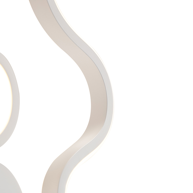 Applique moderne blanche avec LED - Plomp