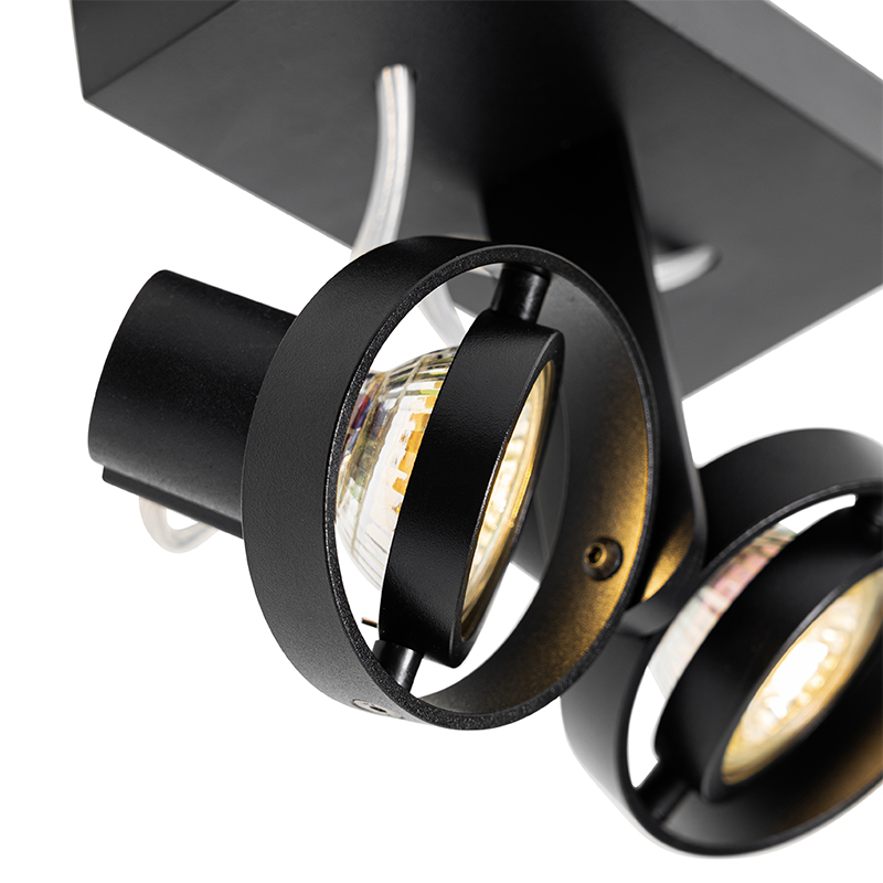 Faretto moderno nero 2 luci - Master 50