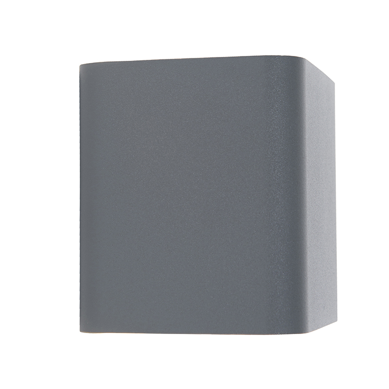 Applique moderna grigio scuro incl. LED IP54 quadrata - Evi