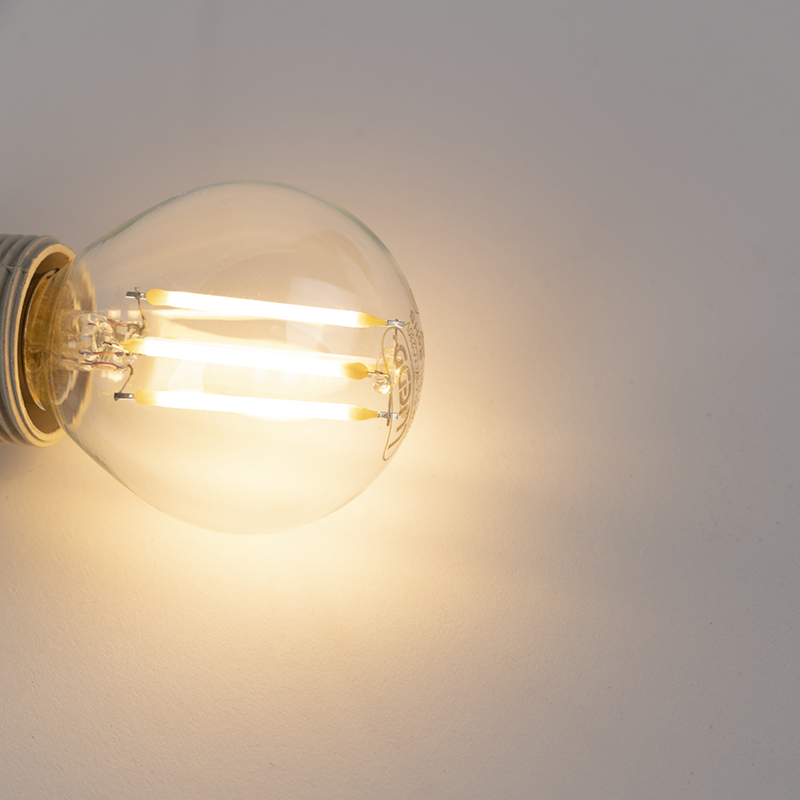Lampadina LED dimmerabile E14 P45 trasparente 3W 250lm 2700K