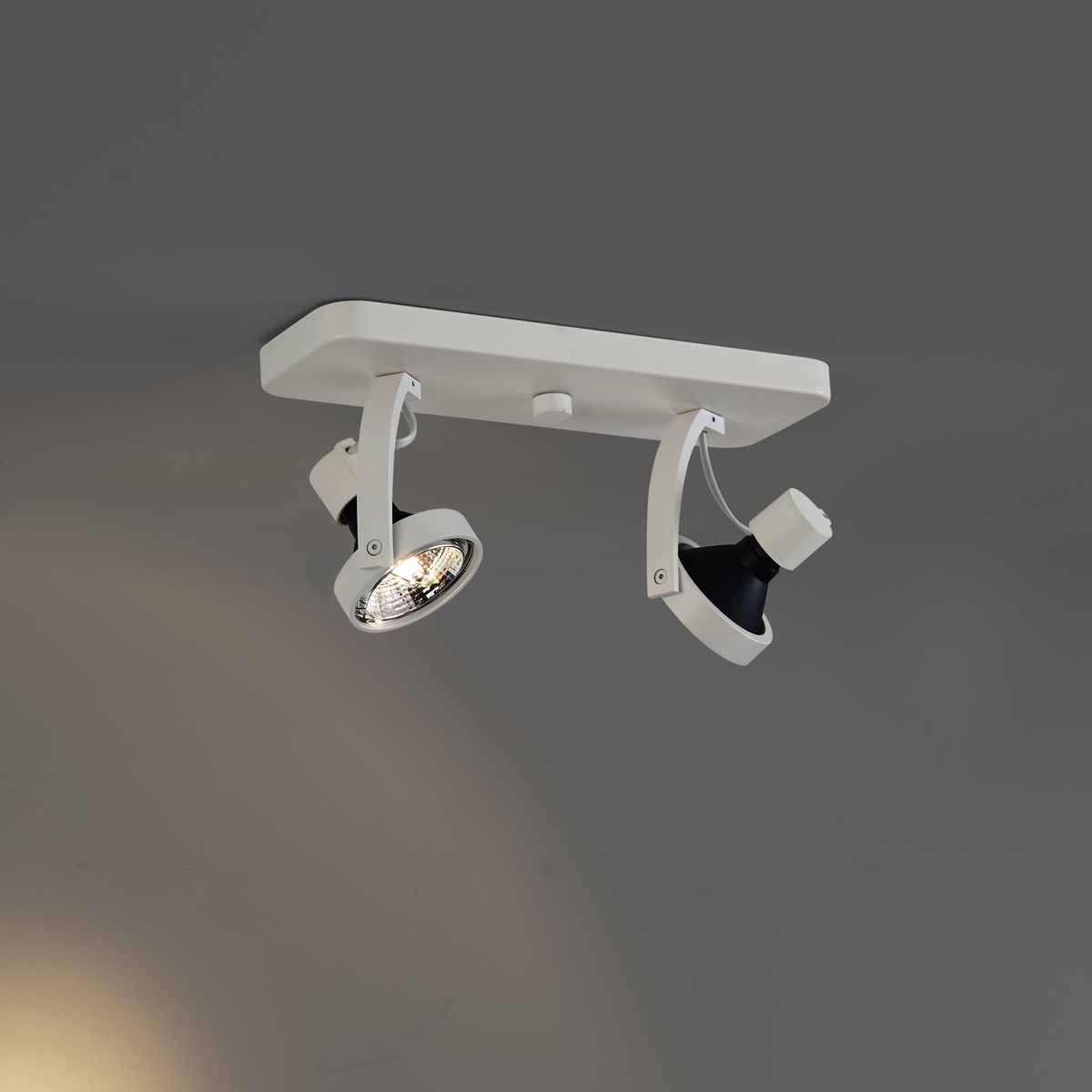 Foco de techo de diseño blanco GU10 70mm 2-luces ajustable - Vo