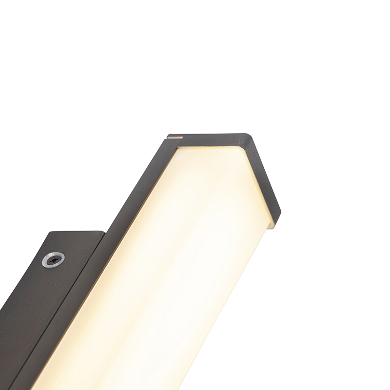 Moderne Wandleuchte Schwarz 32cm inkl. LED IP44 - Cascada