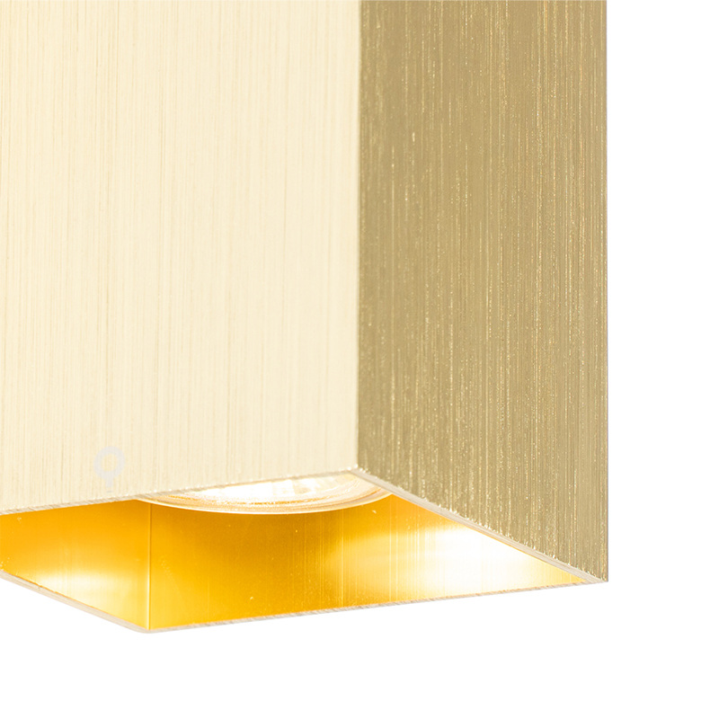 Modern Wall Light Gold Square 2-Light - Sandy