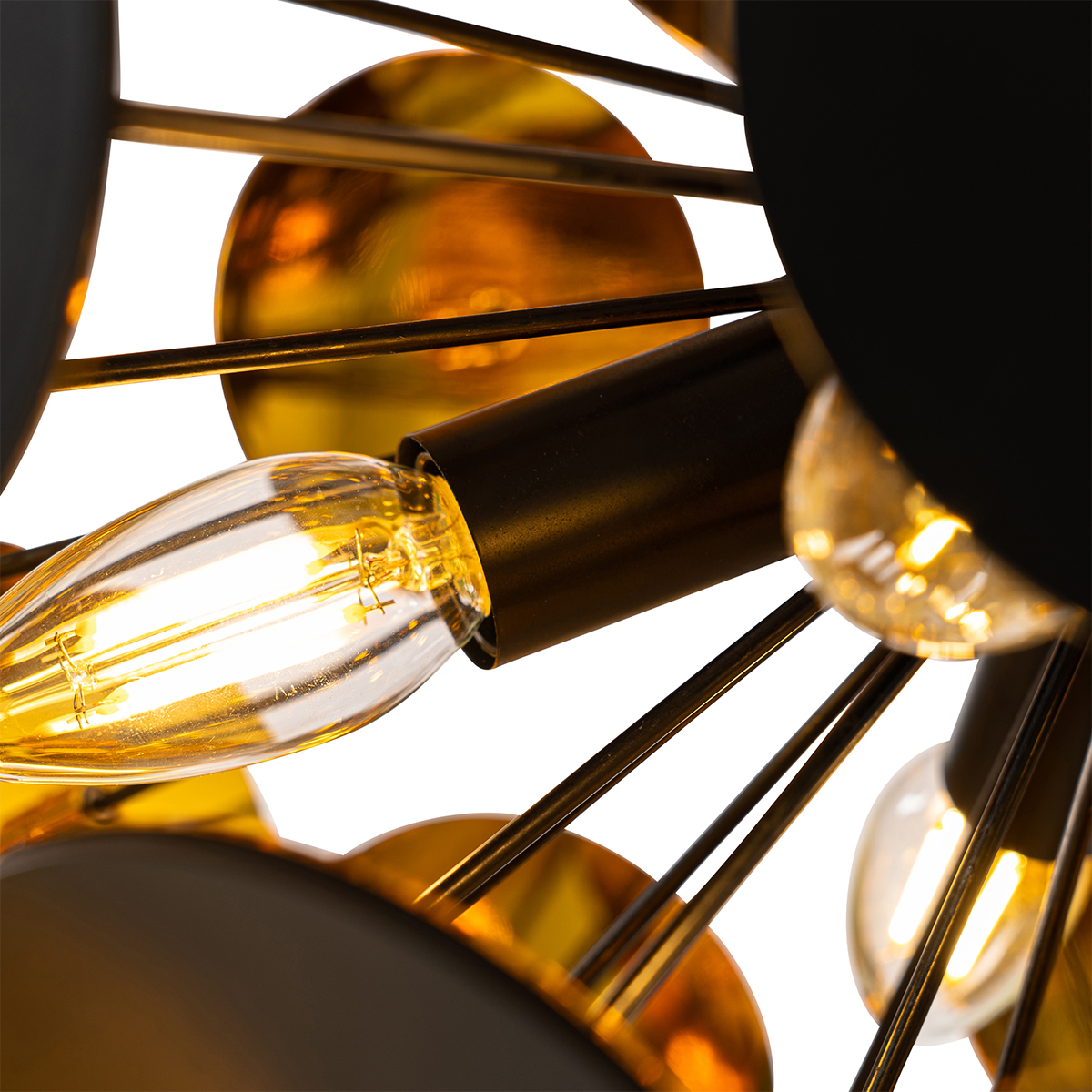 Design Pendant Light Black and Gold - Cerchio