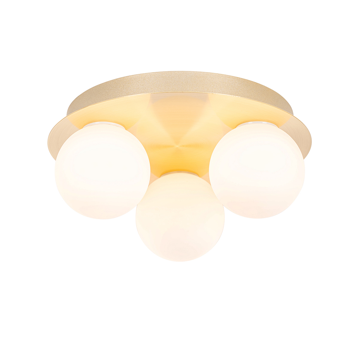 Modern bathroom ceiling lamp brass 3 lights Cederic