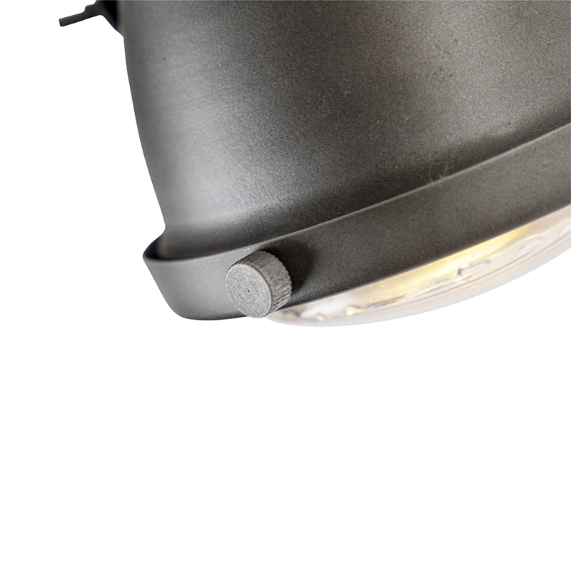 Industrial Smart Spotlight Grey with Wood incl. 2 WiFi GU10 - Emado