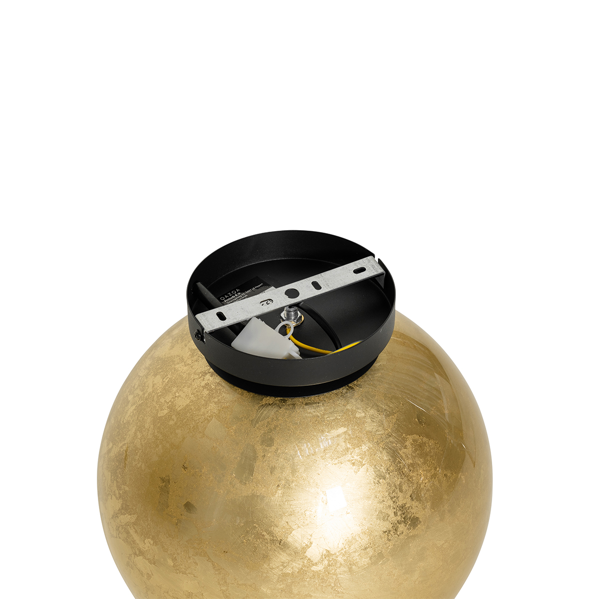 Plafón de diseño negro con cristal dorado - Bert